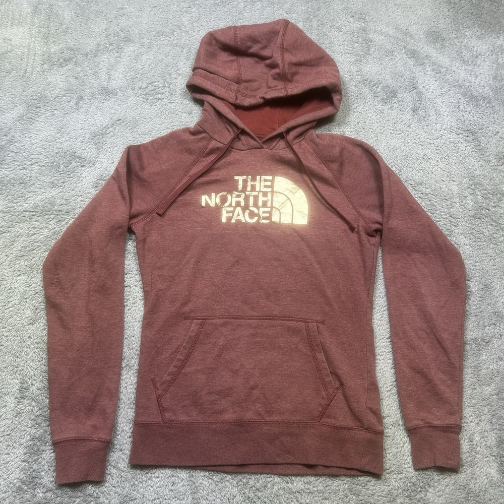 The North Face Half Dome Hoodie Women's S Pink Gold Hooded Sweatshirt Outdoor